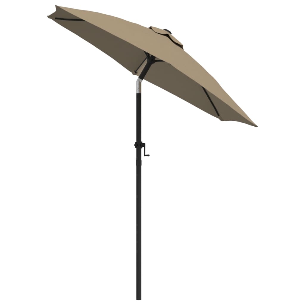 Garden Parasol Taupe 200x224 cm Aluminium