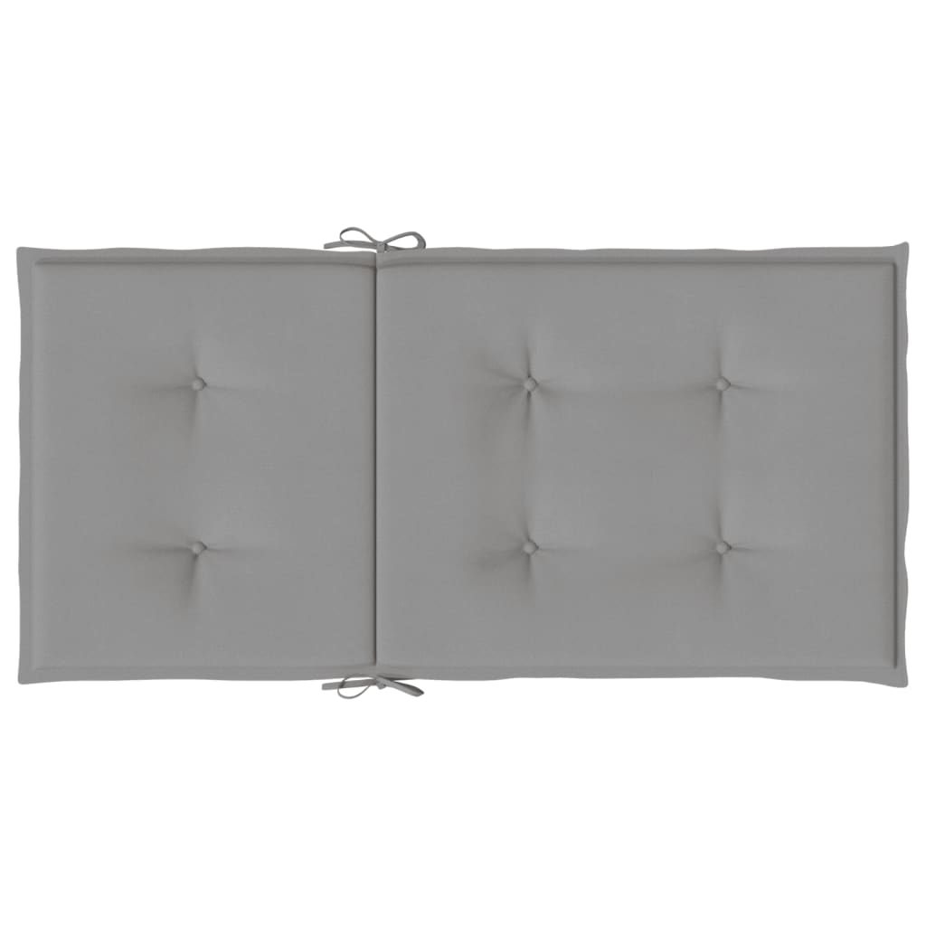 Garden Lowback Chair Cushions 4 pcs Grey Oxford Fabric