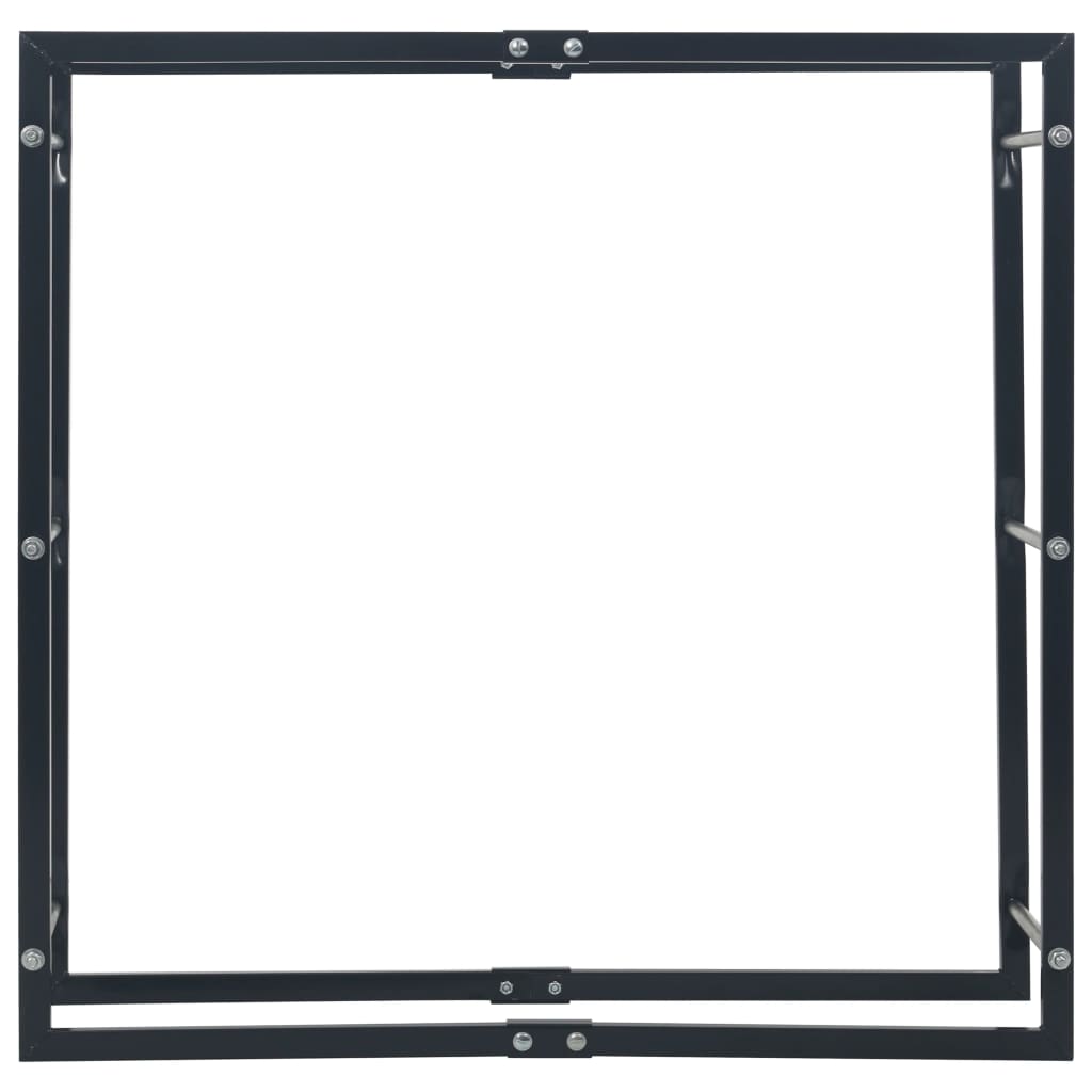 Firewood Rack Black 100x25x100 cm Steel