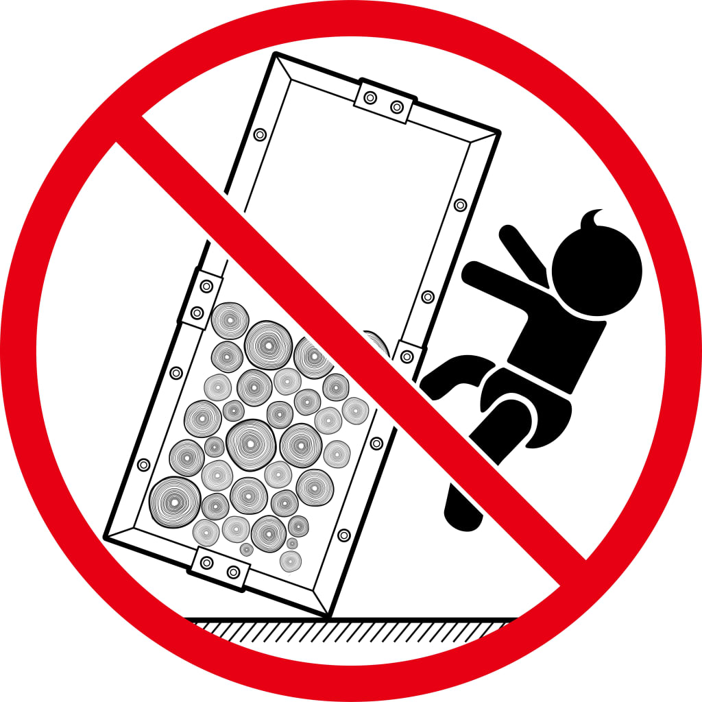 Firewood Rack Black 100x25x100 cm Steel