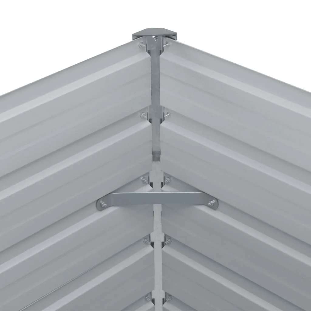 Raised Garden Bed 160x80x77 cm Galvanised Steel Green