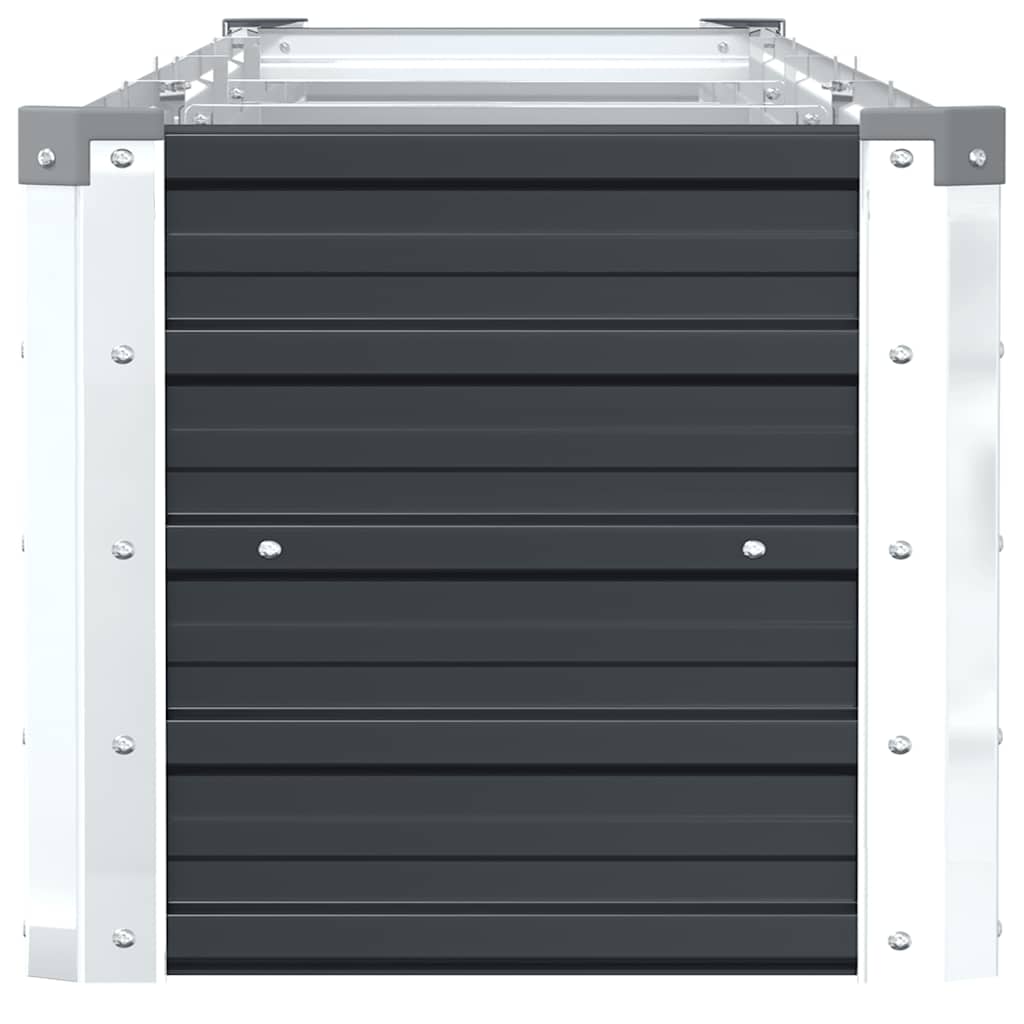 Garden Raised Bed Galvanised Steel 320x40x45 cm Anthracite