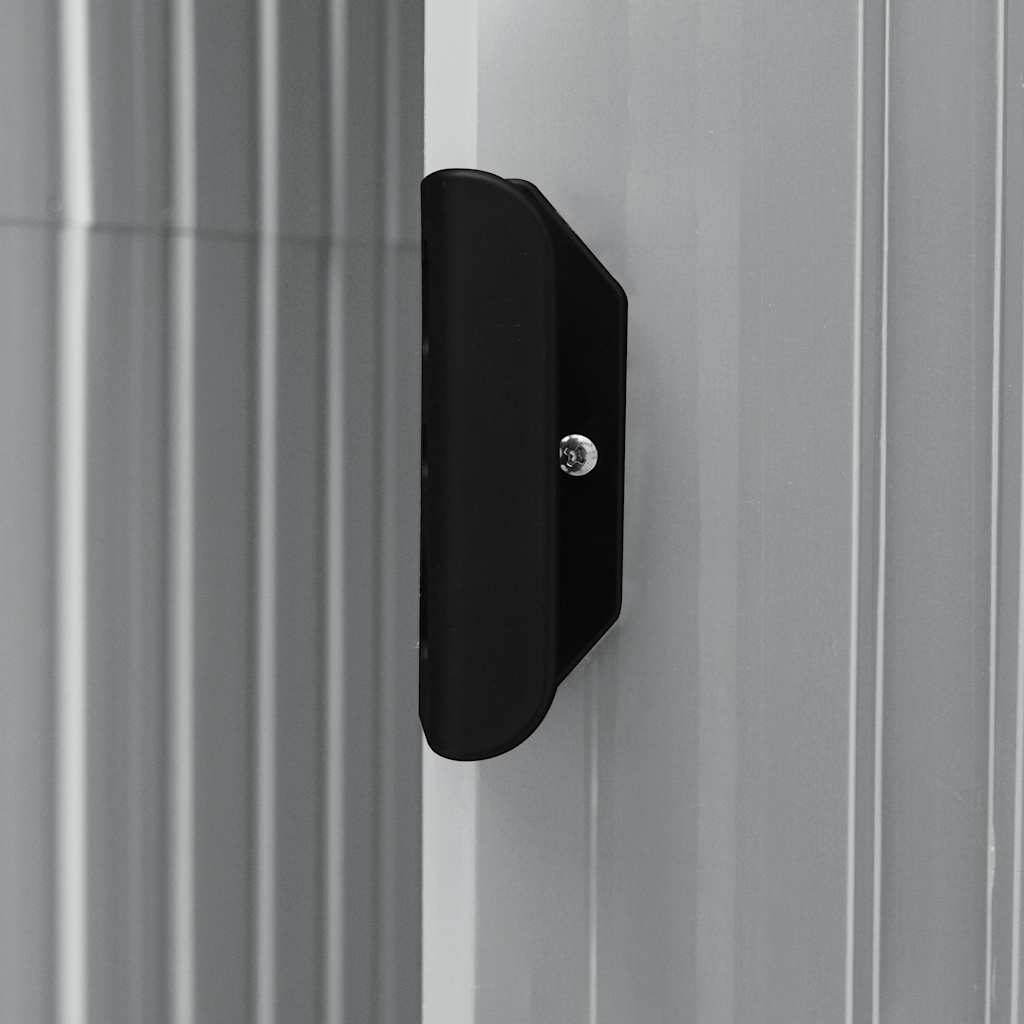 Garden Shed with Rack Grey 205x130x183 cm Iron