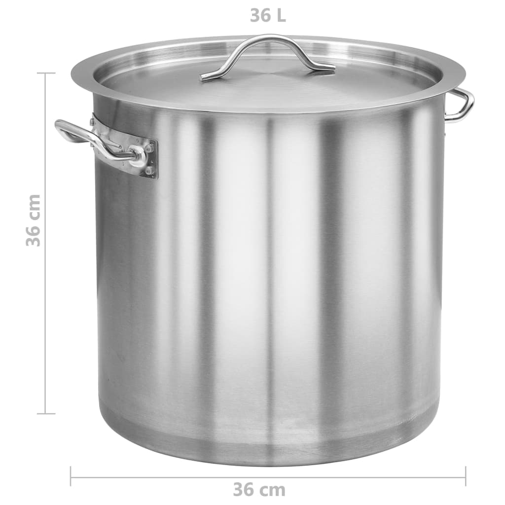 Stock Pot 35 L 36x36 cm Stainless Steel