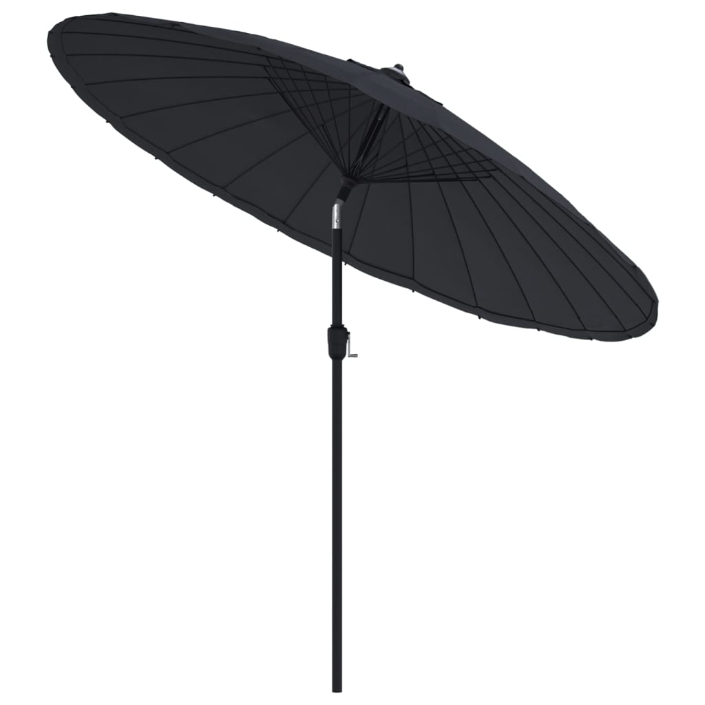 Garden Parasol with Aluminium Pole 270 cm Black