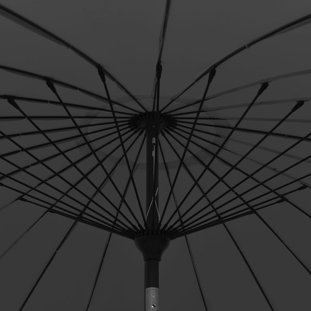 Garden Parasol with Aluminium Pole 270 cm Black