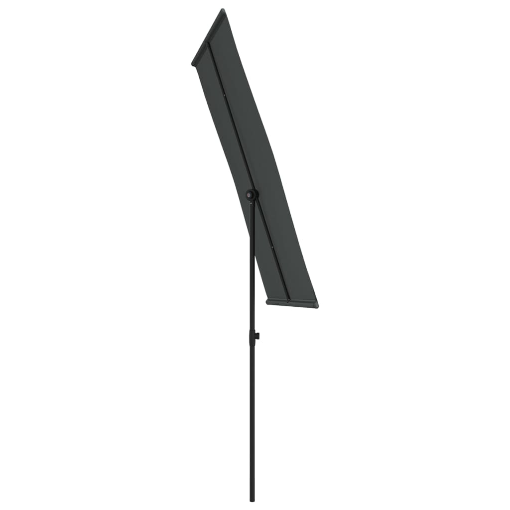 Garden Parasol with Aluminium Pole 180x110 cm Anthracite