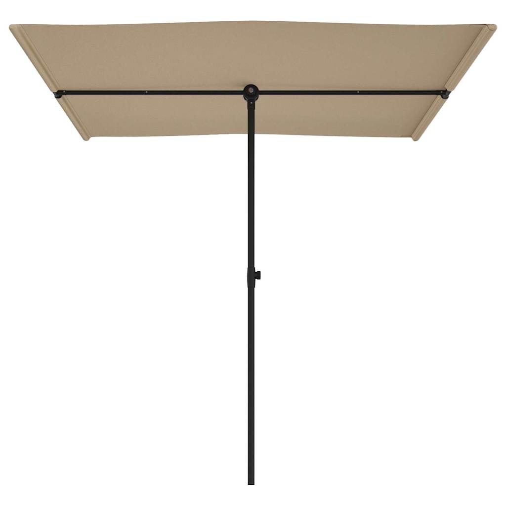 Garden Parasol with Aluminium Pole 2x1.5 m Taupe