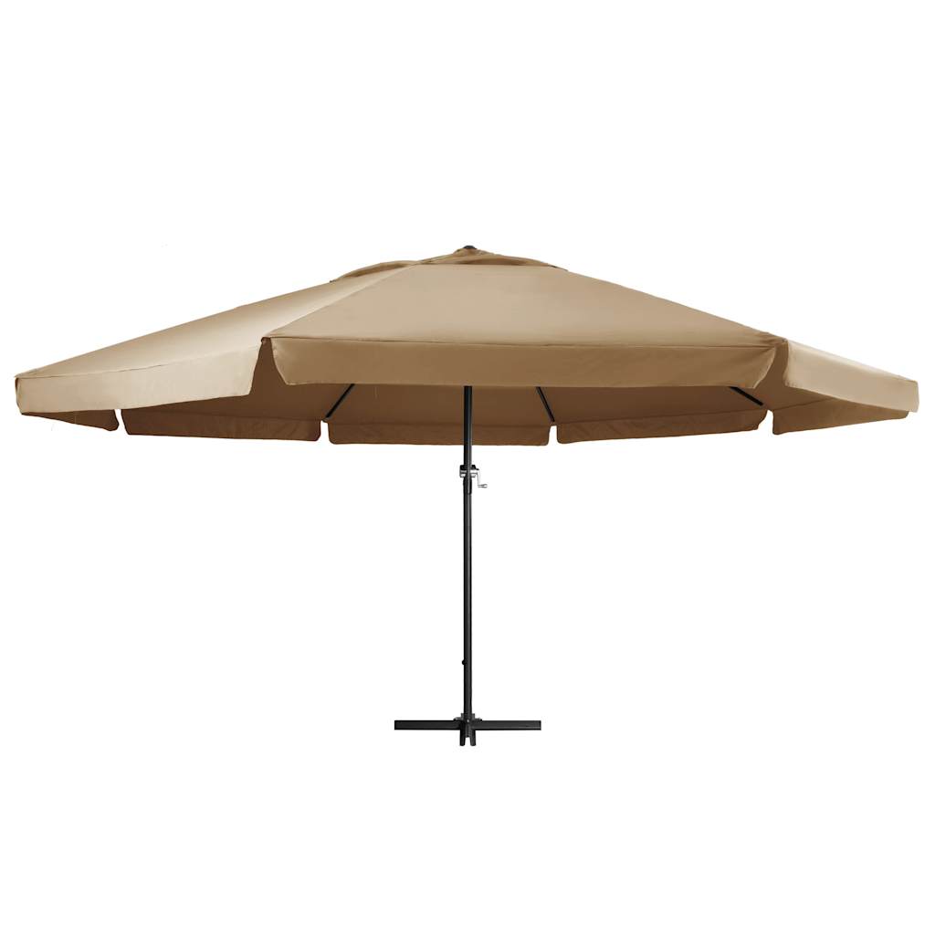 Garden Parasol with Aluminium Pole 600 cm Taupe