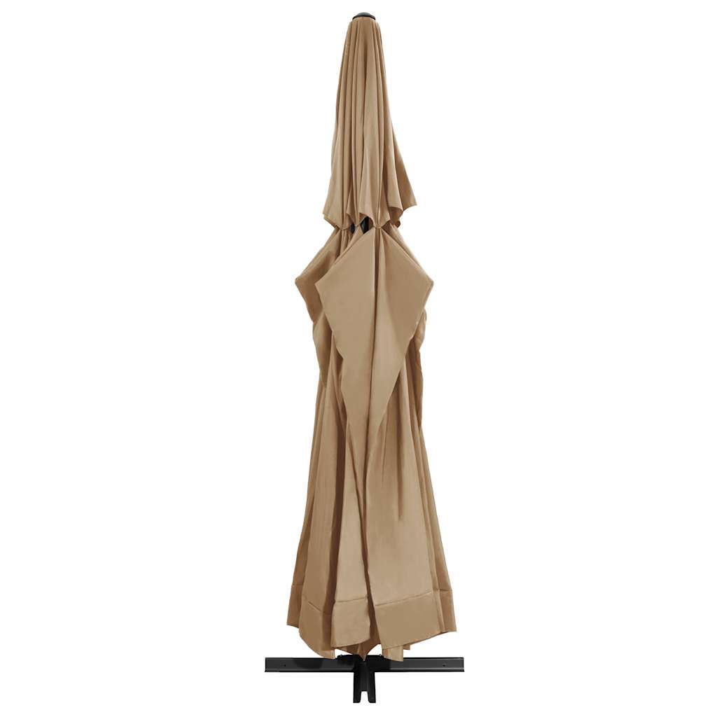 Garden Parasol with Aluminium Pole 600 cm Taupe