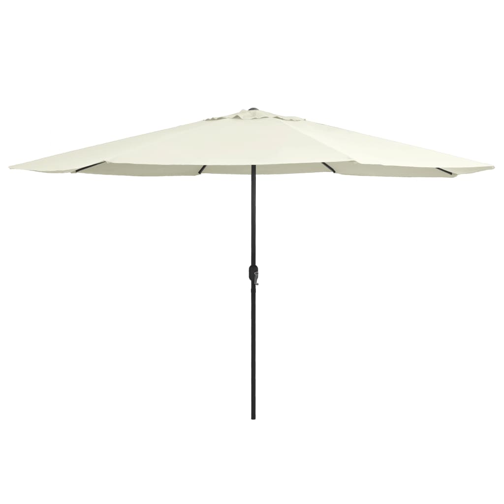 Garden Parasol with Metal Pole 390 cm Sand White