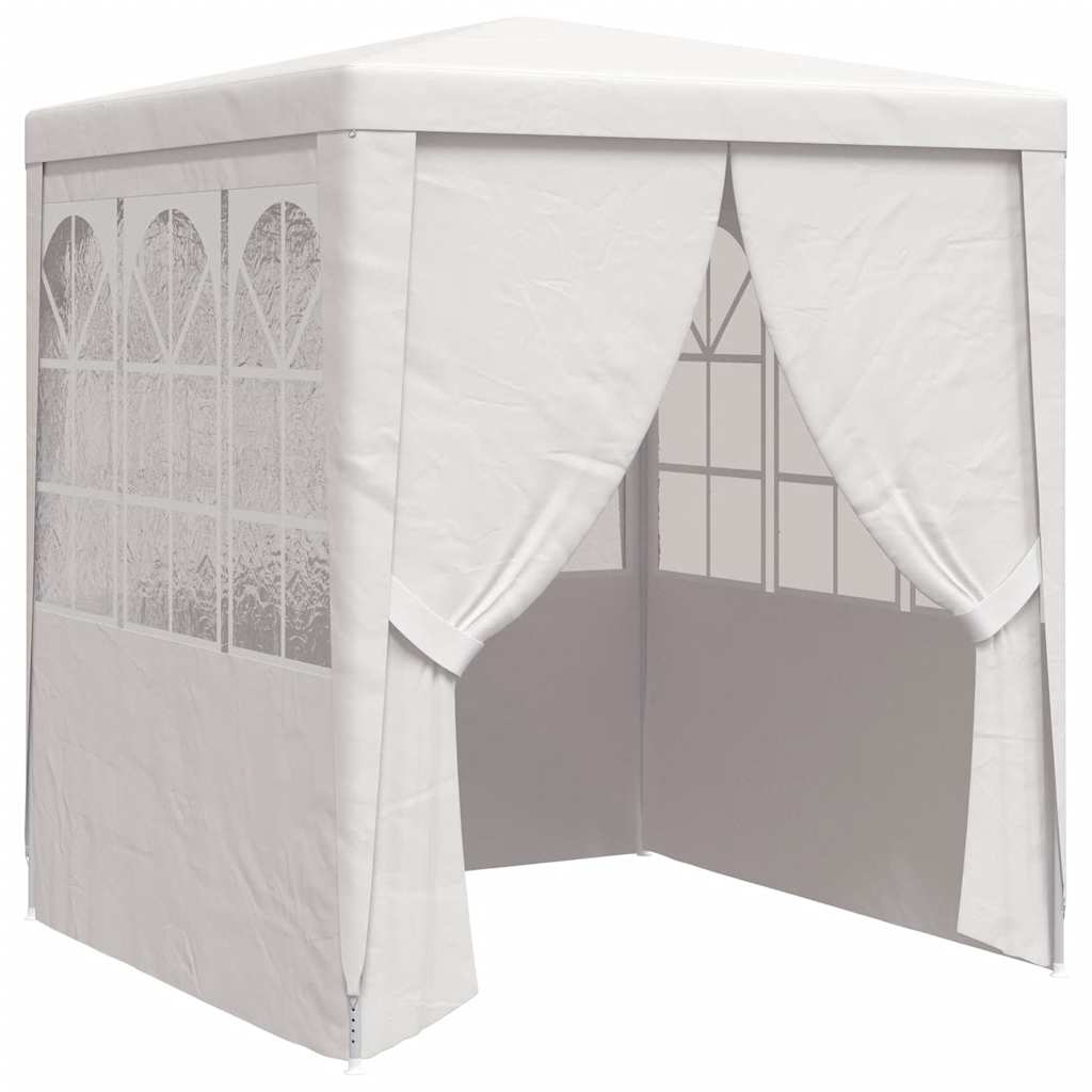 Professional Party Tent with Side Walls 2x2 m White 90 g/m²