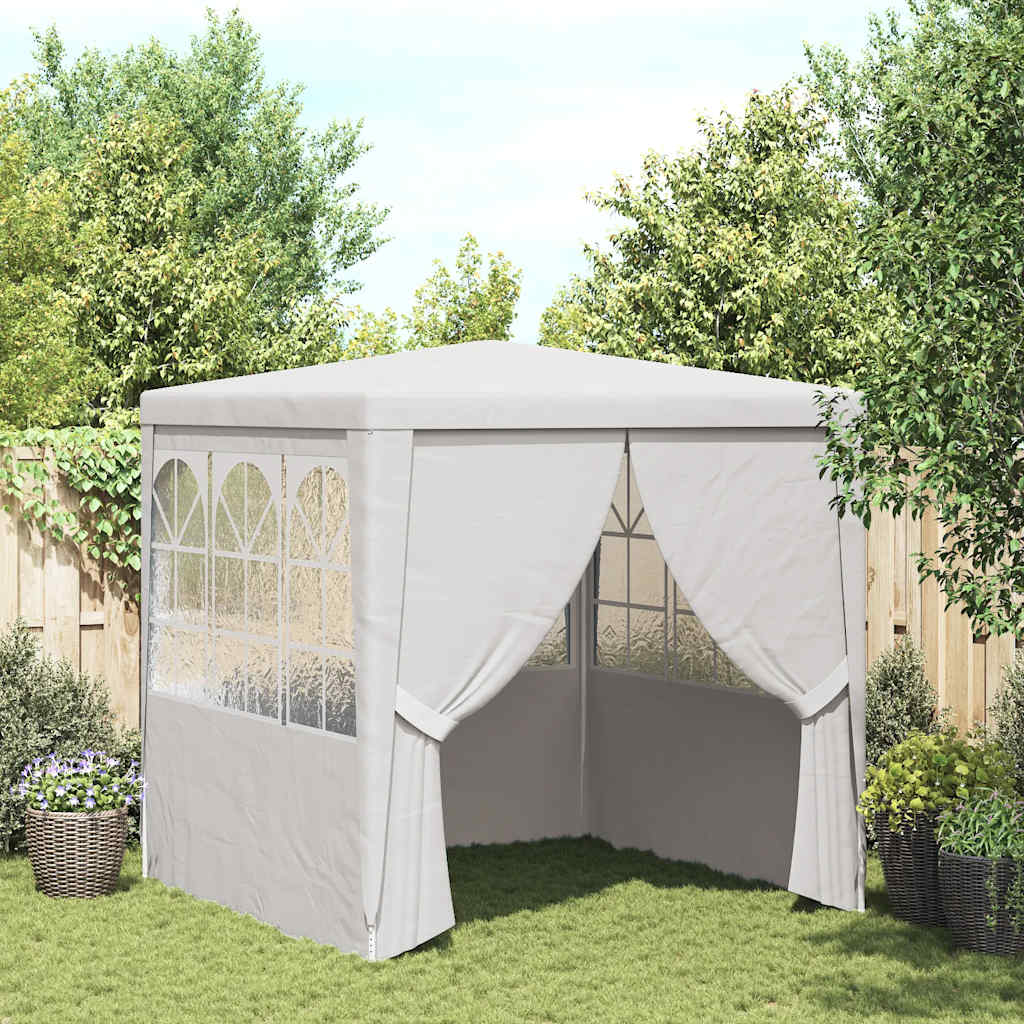 Professional Party Tent with Side Walls 2.5x2.5 m White 90 g/m²