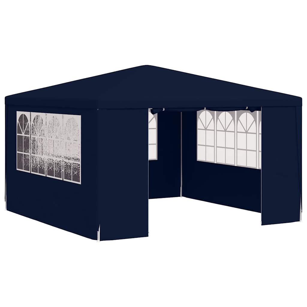 Professional Party Tent with Side Walls 4x4 m Blue 90 g/m²