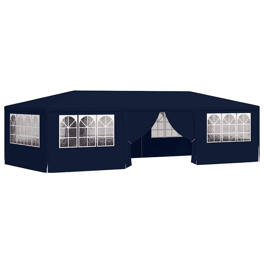 Professional Party Tent with Side Walls 4x9 m Blue 90 g/m²