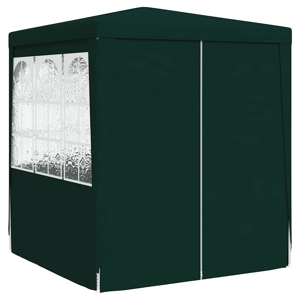 Professional Party Tent with Side Walls 2x2 m Green 90 g/m²