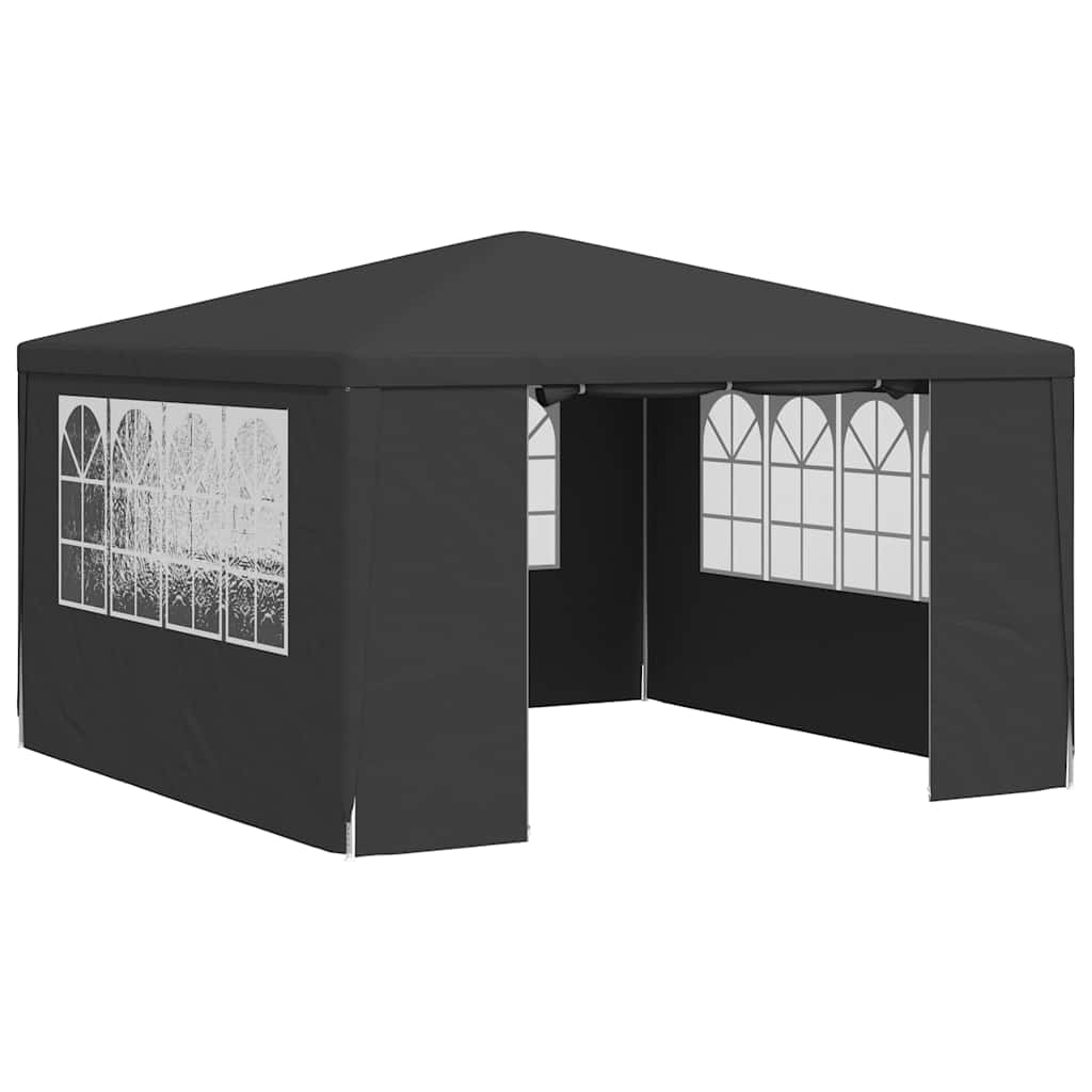 Professional Party Tent with Side Walls 4x4 m Anthracite 90 g/m²