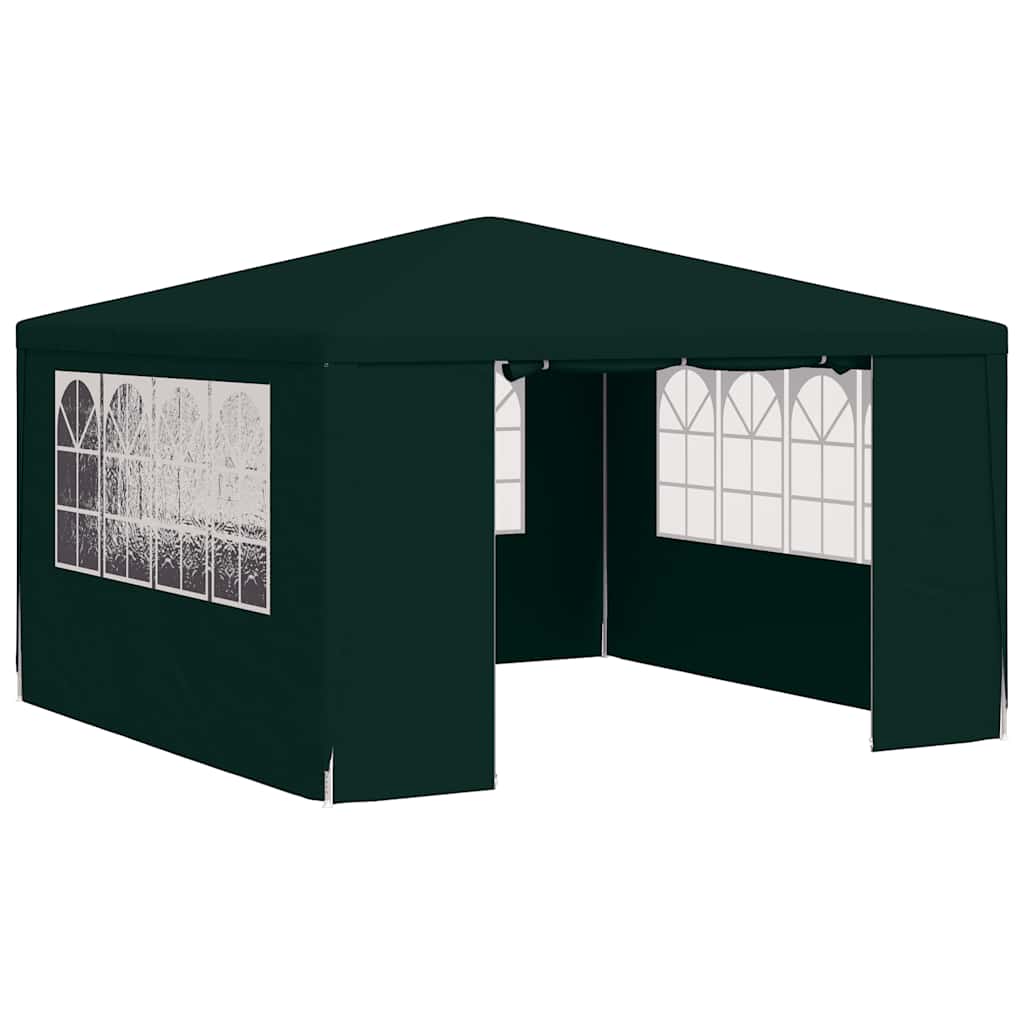 Professional Party Tent with Side Walls 4x4 m Green 90 g/m²