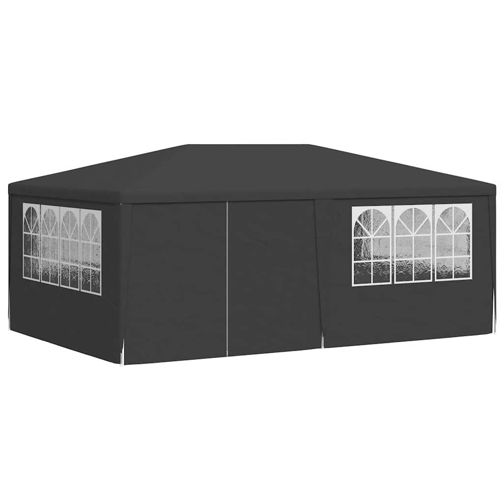 Professional Party Tent with Side Walls 4x6 m Anthracite 90 g/m²