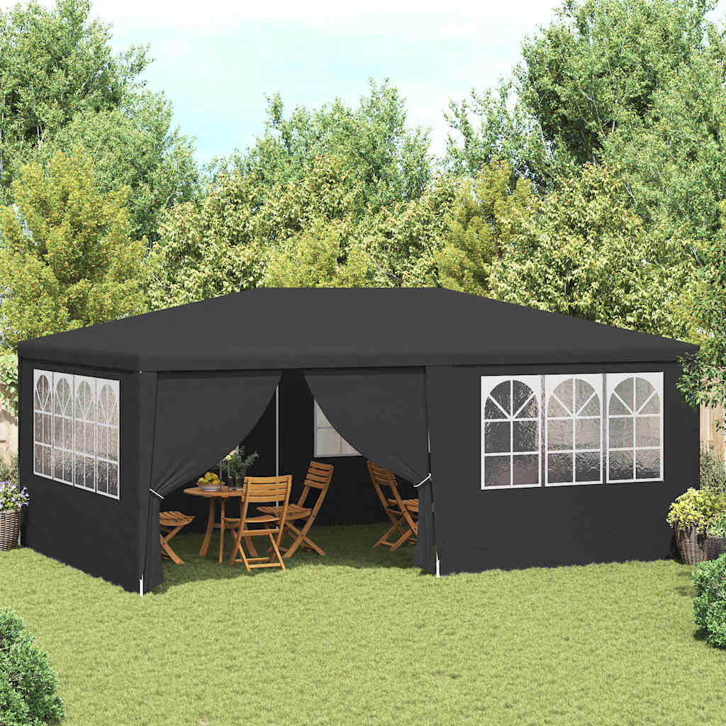 Professional Party Tent with Side Walls 4x6 m Anthracite 90 g/m²