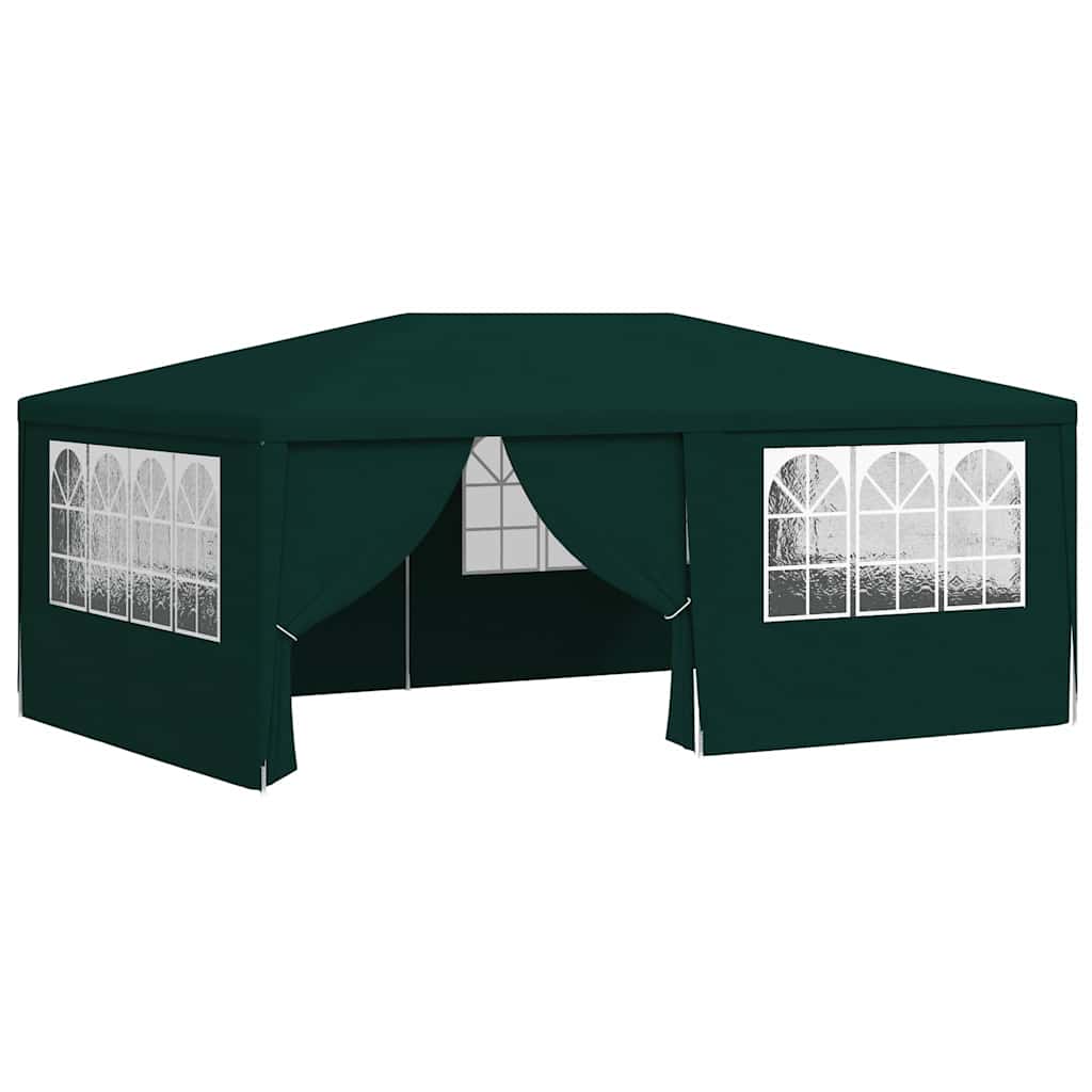 Professional Party Tent with Side Walls 4x6 m Green 90 g/m²