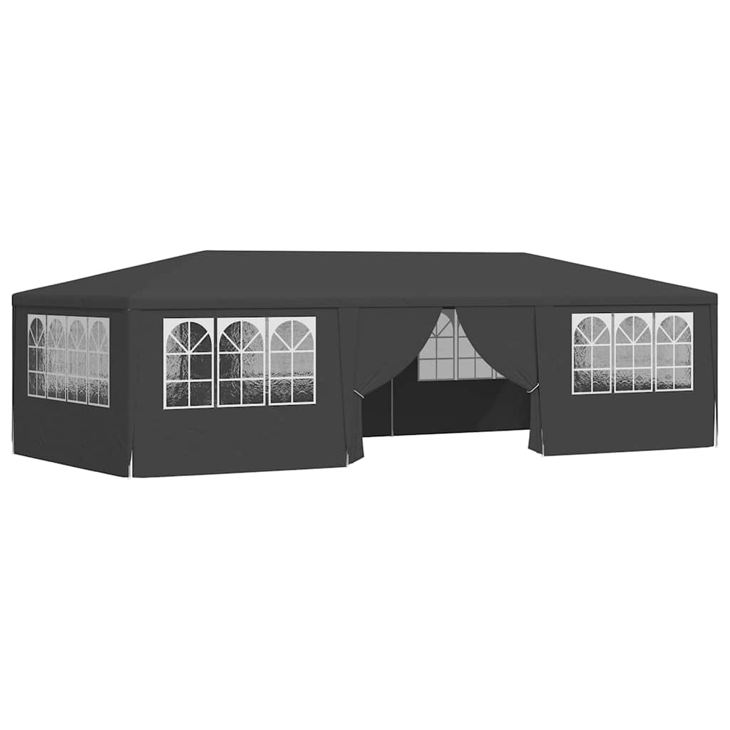 Professional Party Tent with Side Walls 4x9 m Anthracite 90 g/m²