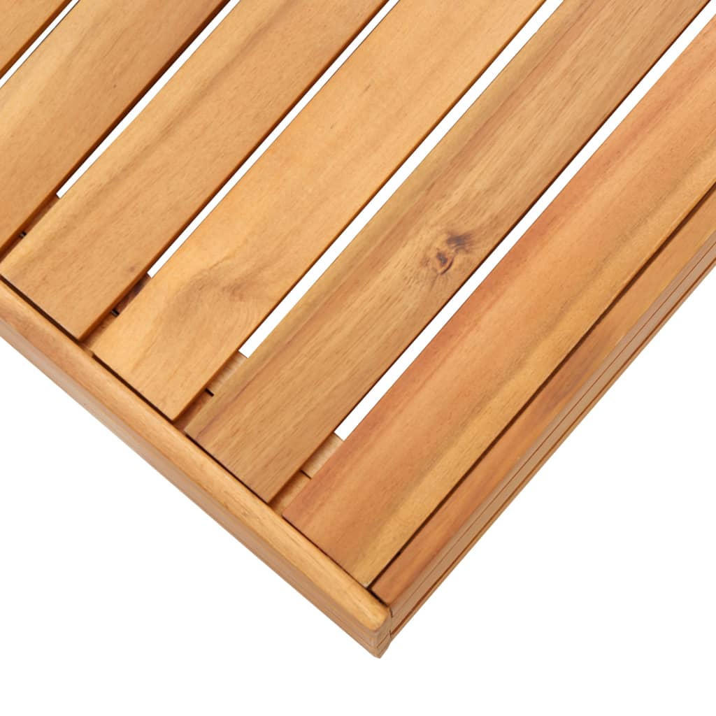 Sectional Footrest 1 pc with Cushion Solid Acacia Wood