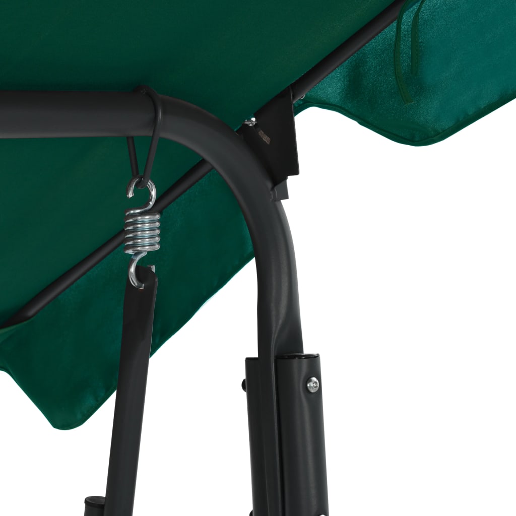 Garden Swing Bench Green 170x110x153 cm Fabric