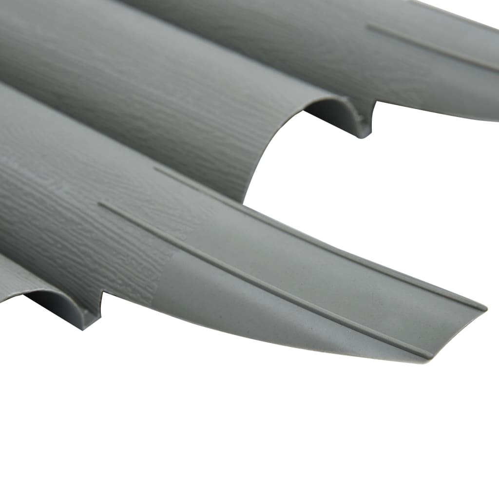 Lawn Edgings 36 pcs Grey 10 m PP