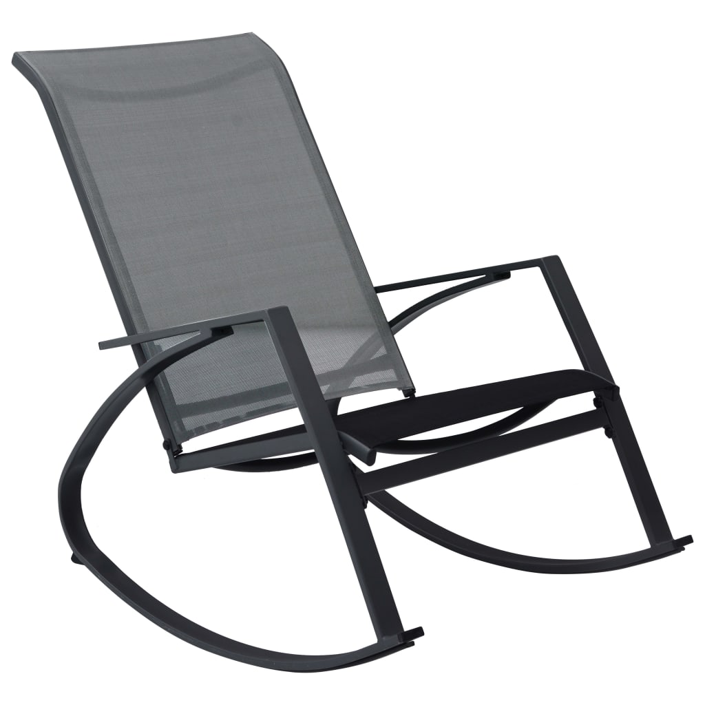 Garden Rocking Chairs 2 pcs Textilene Dark Grey