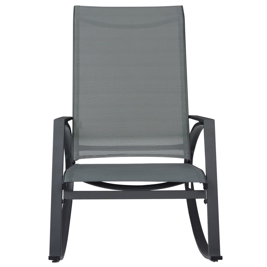 Garden Rocking Chairs 2 pcs Textilene Dark Grey