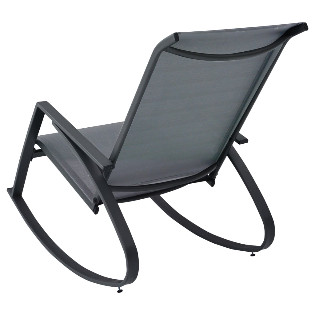Garden Rocking Chairs 2 pcs Textilene Dark Grey