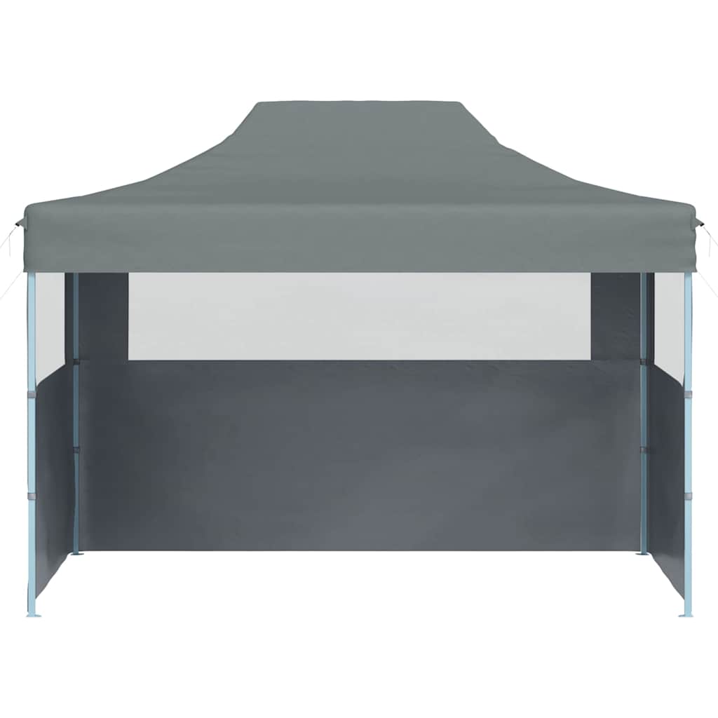 Professional Folding Party Tent with 3 Sidewalls 3x4 m Steel Anthracite