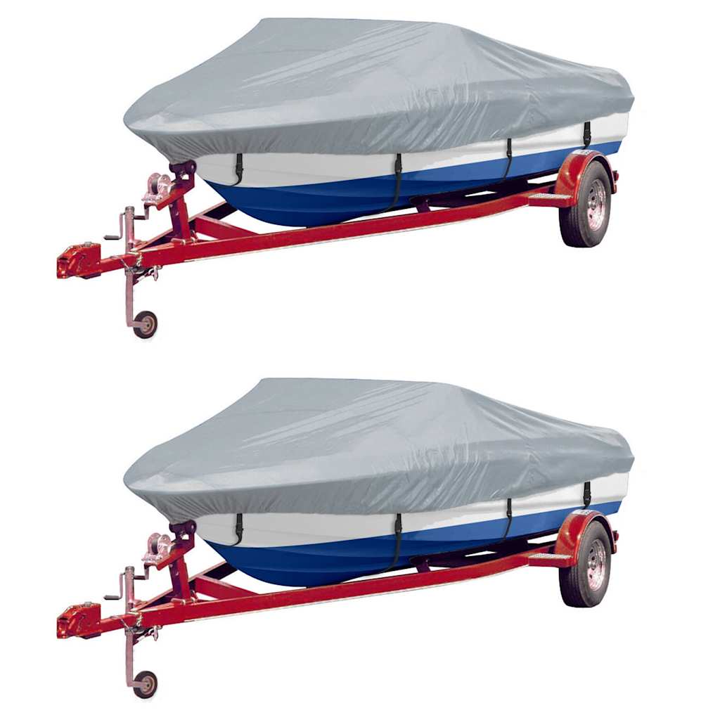 Boat Covers 2 pcs Grey Length 610-671 cm Width 254 cm