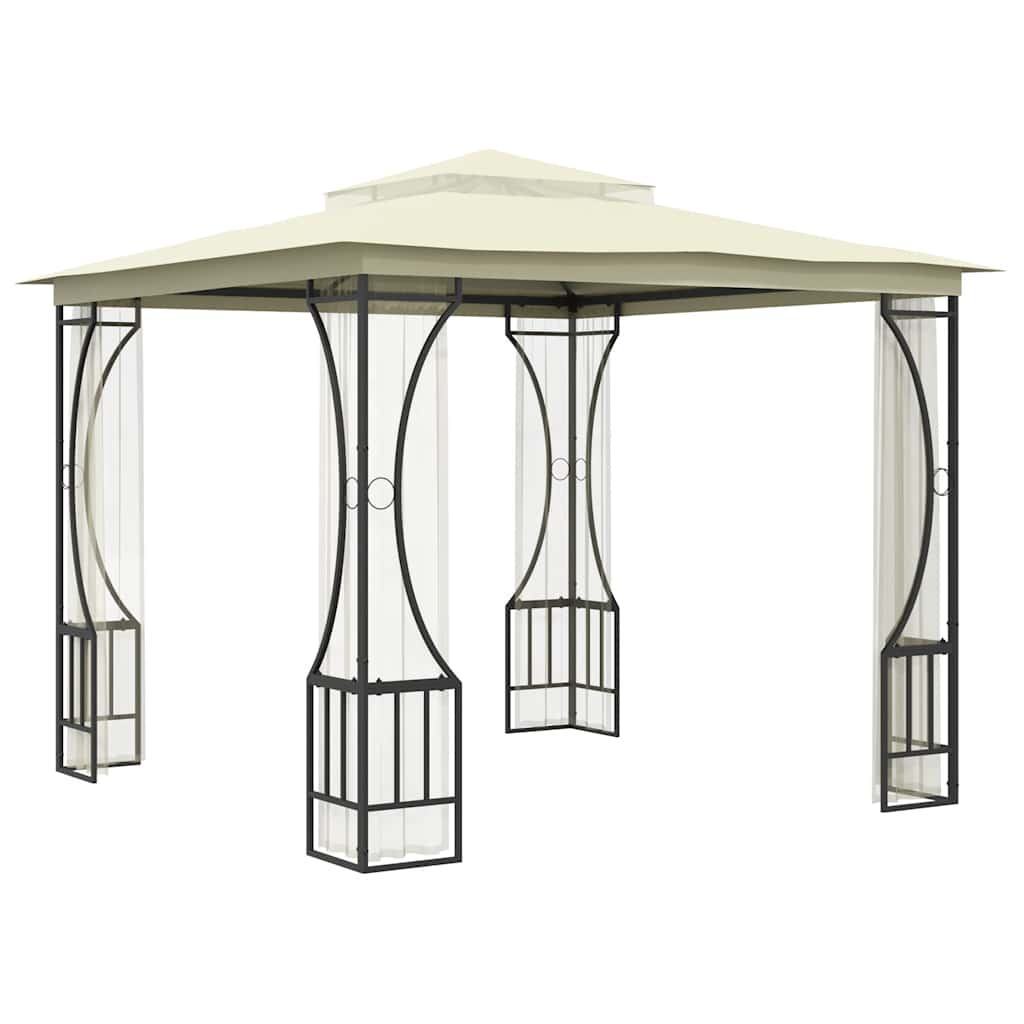 Gazebo with Nets 300x300x265 cm Cream