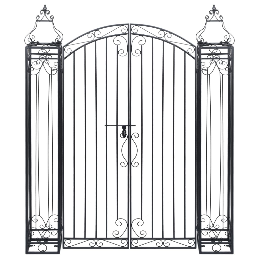 Ornamental Garden Gate Wrought Iron 122x20.5x160 cm