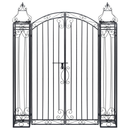 Ornamental Garden Gate Wrought Iron 122x20.5x160 cm