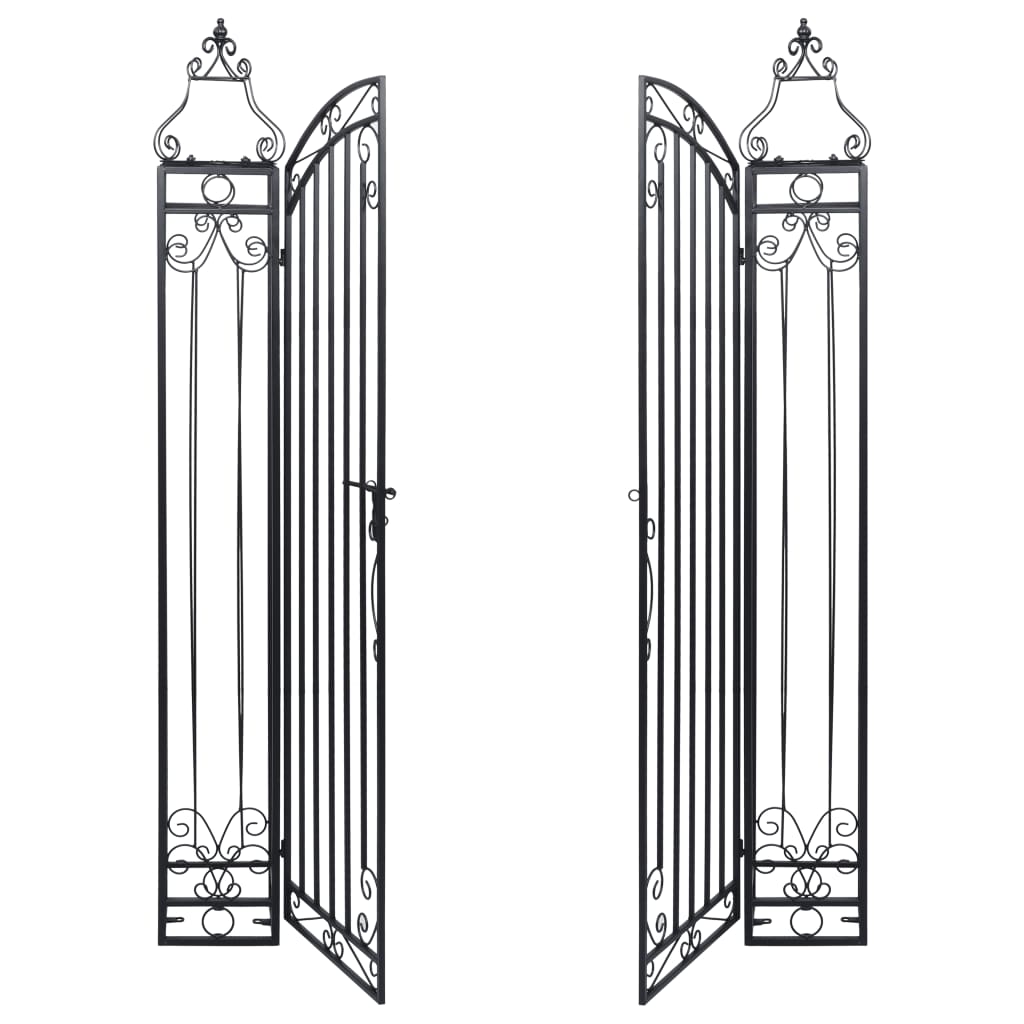 Ornamental Garden Gate Wrought Iron 122x20.5x160 cm
