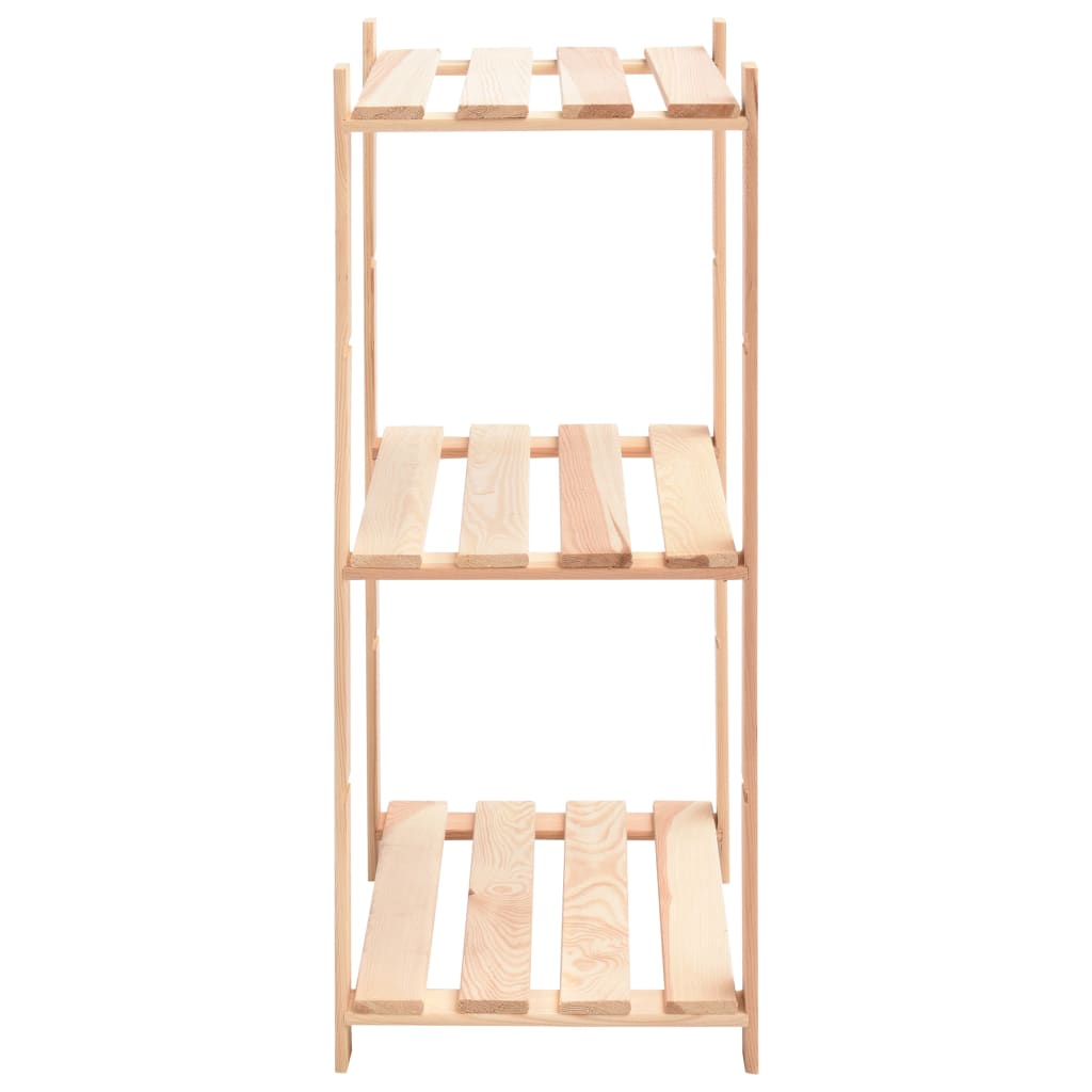 3-Tier Storage Racks 5 pcs 60x38x90 cm Solid Wood Pine 150 kg