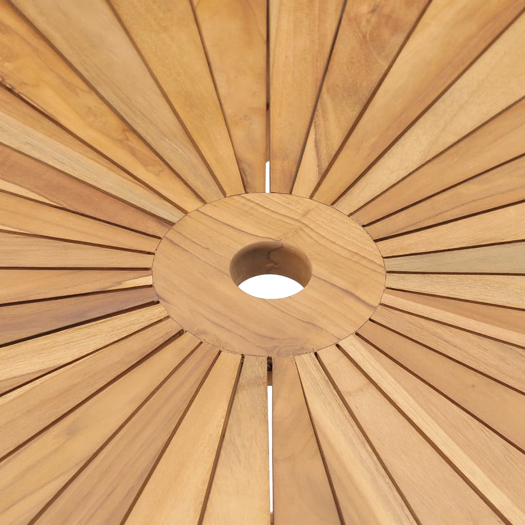 Folding Garden Table Ø 85 cm Solid Teak Wood