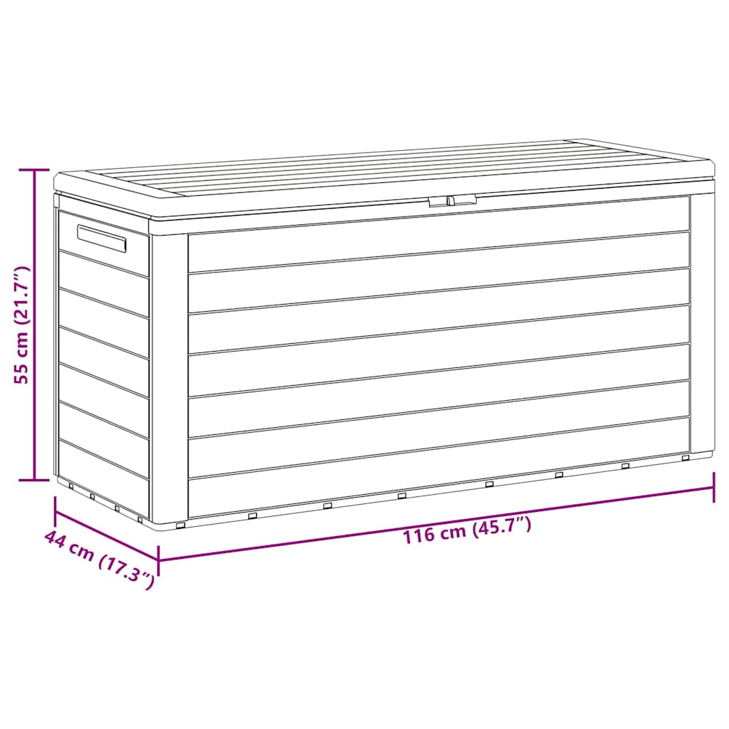 Garden Storage Box Brown 78x44x55 cm