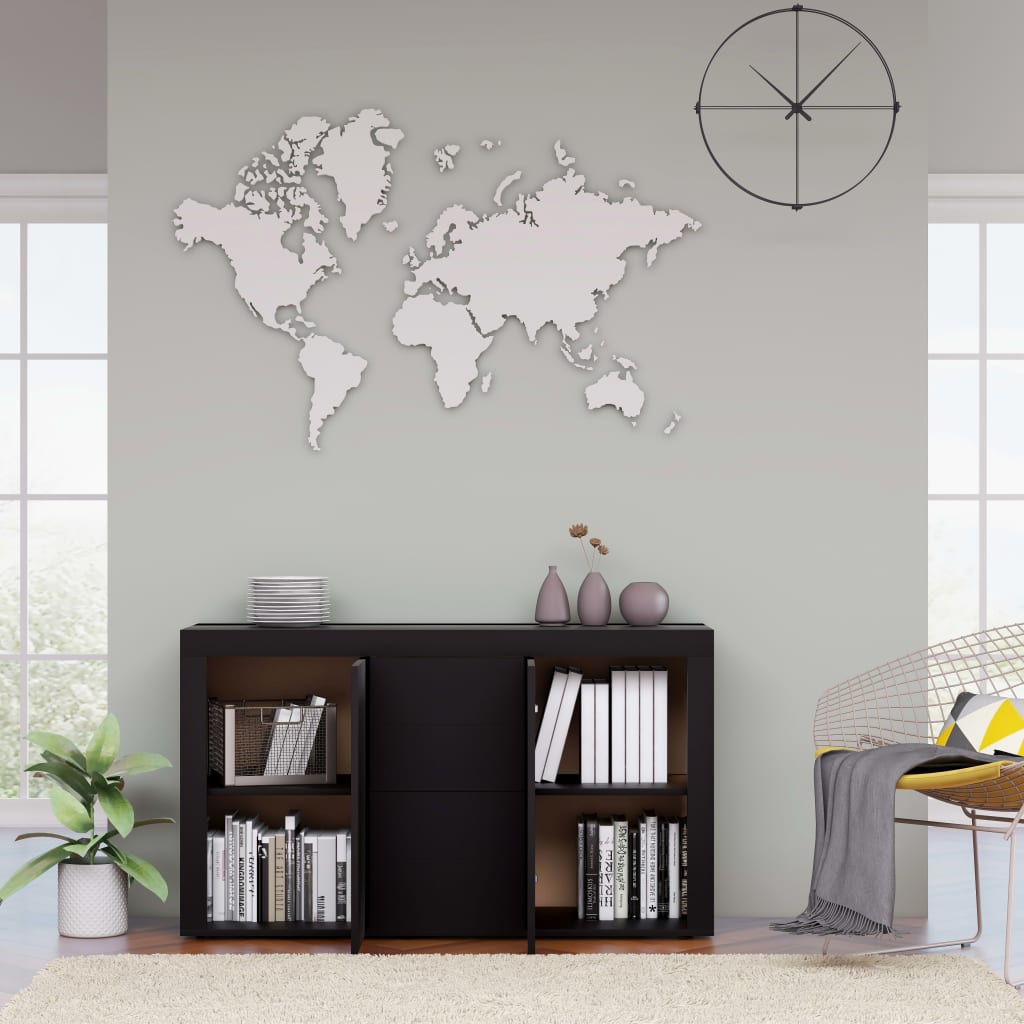 Sideboard Black 120x36x69 cm Engineered Wood