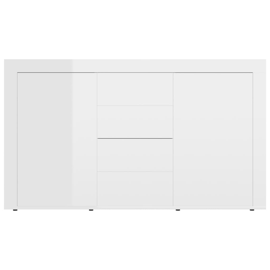 Sideboard High Gloss White 120x36x69 cm Engineered Wood