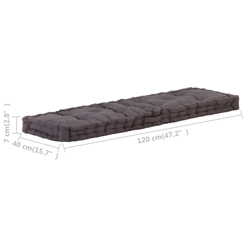 Pallet Floor Cushions 2 pcs Cotton Anthracite
