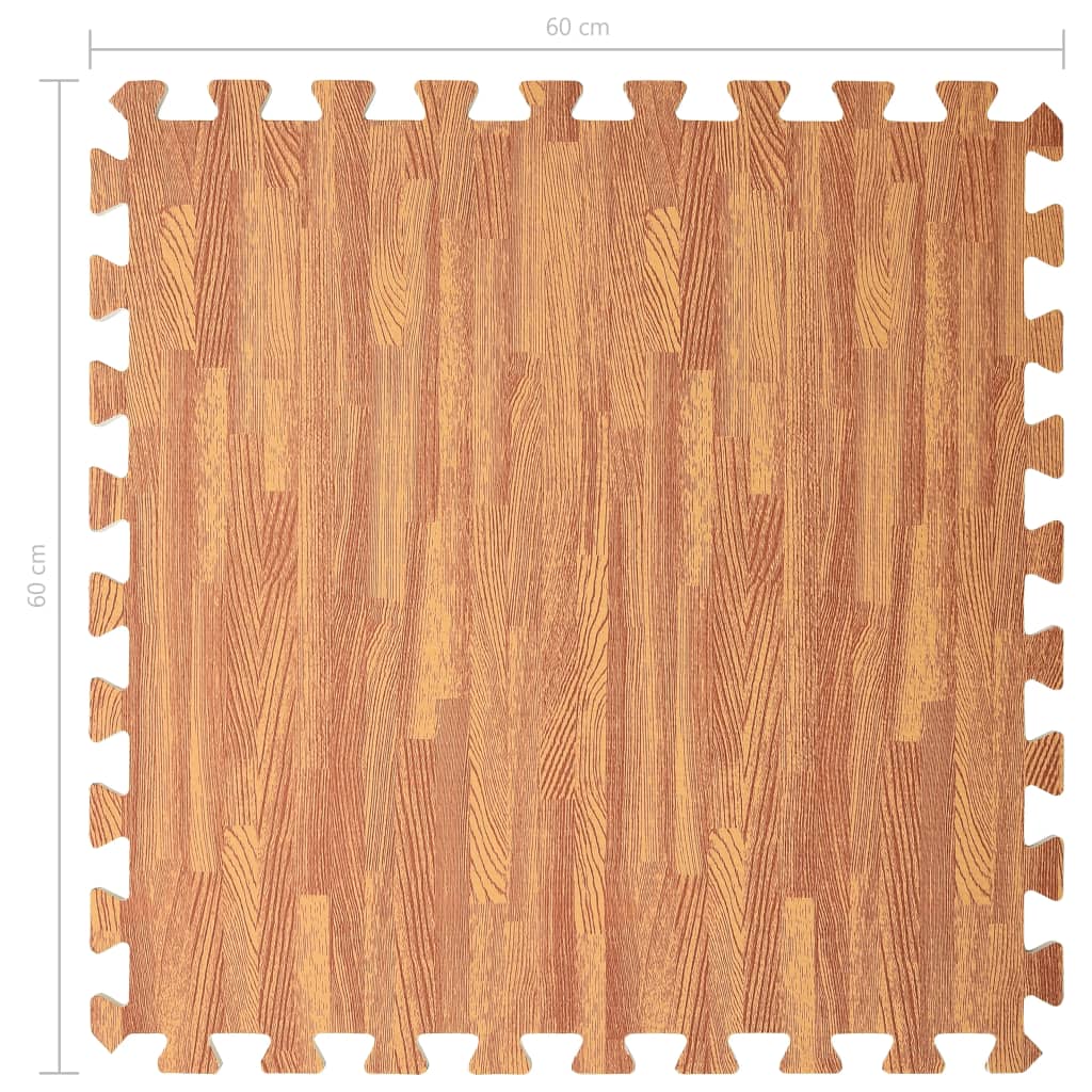 Floor Mats 6 pcs Wood Grain 2.16 m² EVA Foam