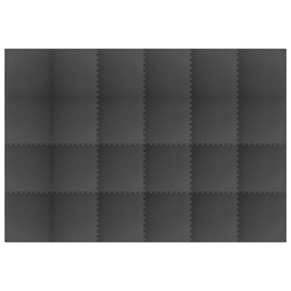 Floor Mats 24 pcs 8.64 m² EVA Foam Black