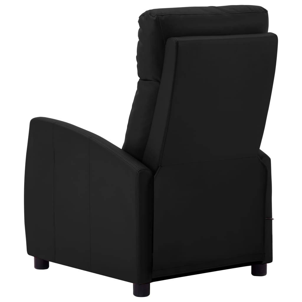 Massage Chair Black Faux Leather
