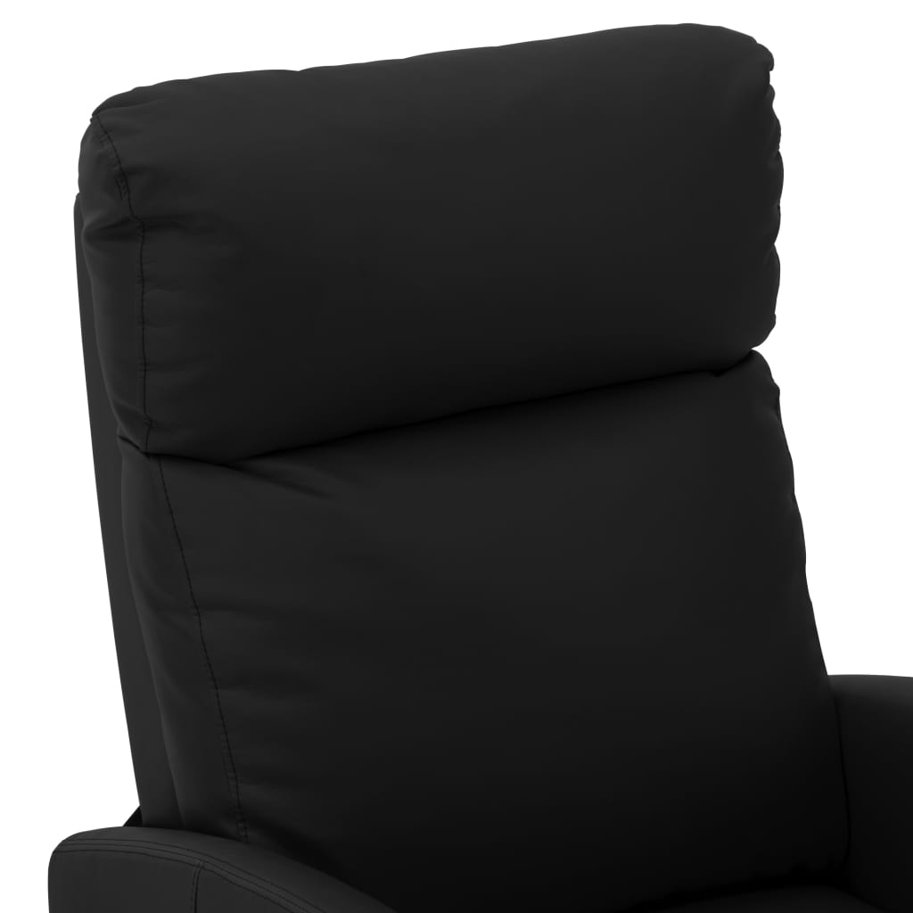 Massage Chair Black Faux Leather