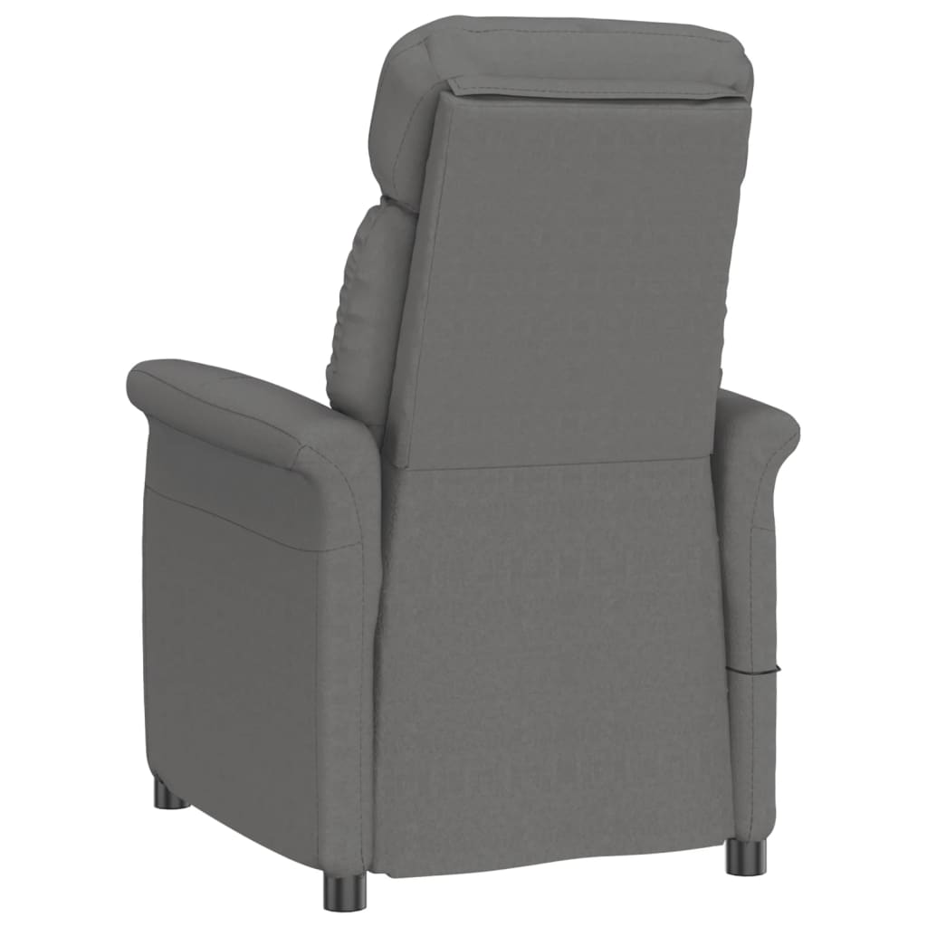 Massage Chair Dark Grey Faux Suede Leather
