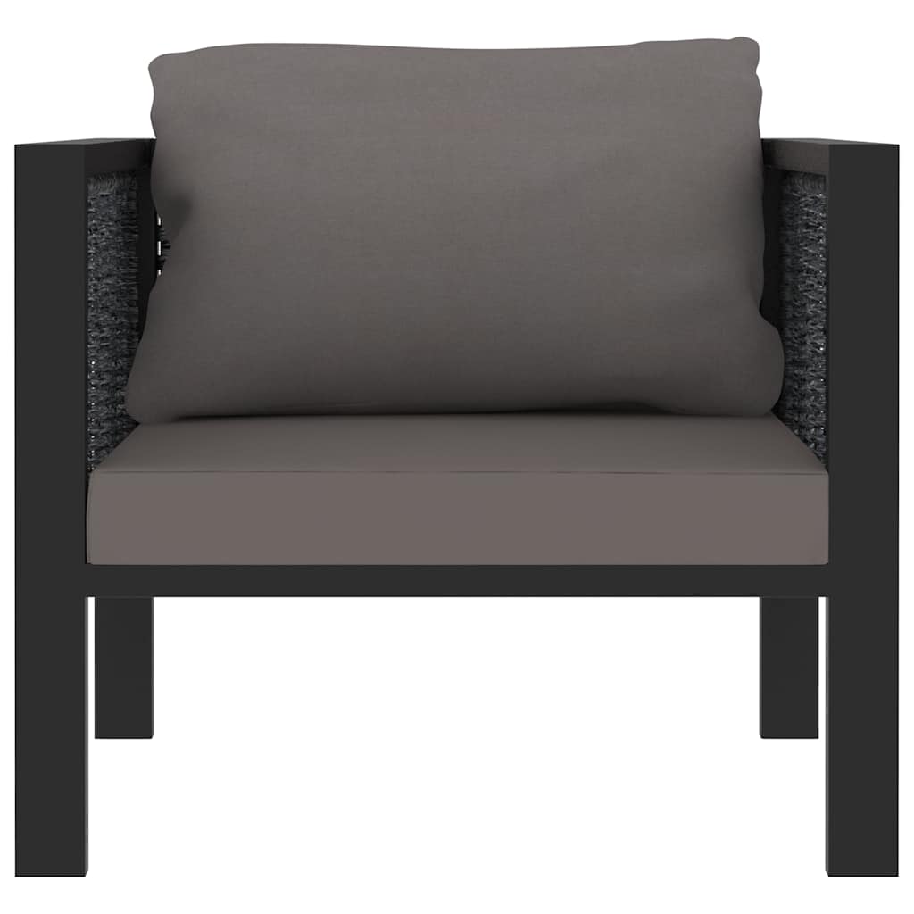 Sectional Sofa with Cushion Poly Rattan Anthracite